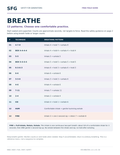 SFG Breathe free 13-technique reference: ICE 4-1-6 is number 11, HUM number 12, and FIRE (3 plus 1)-7-8 number 13.