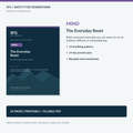 SFG Mind The Everyday Reset digital workbook and actual printable planning pages.